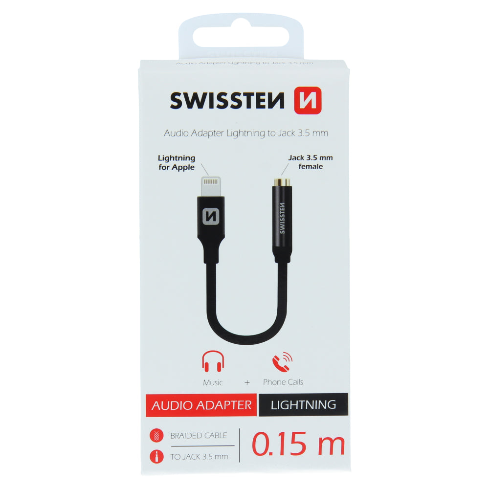Adaptador Lightning para Jack 3.5mm 0,15M Swissten