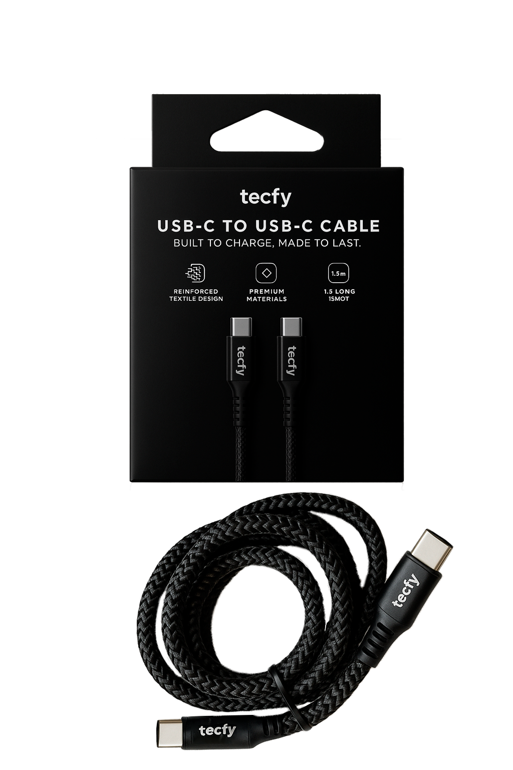 Cabo 1.5M USB-C para USB-C TECFY