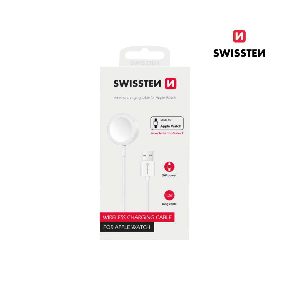Cabo 1.2M USB-A Magnético para Apple Watch Swissten