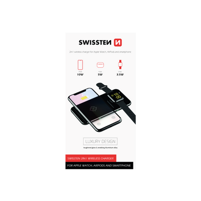 Carregador Wireless (2 em 1) 10W Swissten