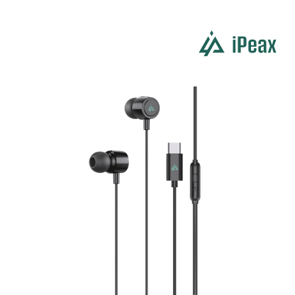Auriculares com fio USB-C iPeax