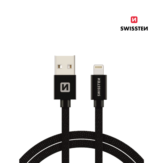 Cabo 1.2M Textile USB para Lightning MFI Swissten