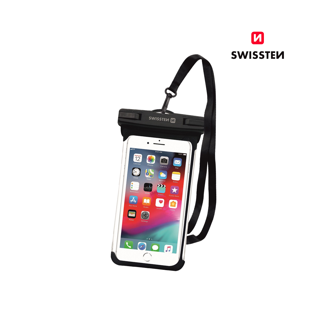 Capa Impermeável para Smartphone Preta Swissten