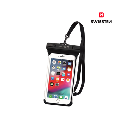 Capa Impermeável para Smartphone Preta Swissten