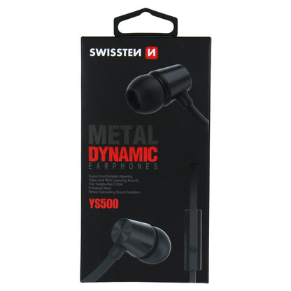 EarBuds Dinâmicos YS500 Preto Swissten