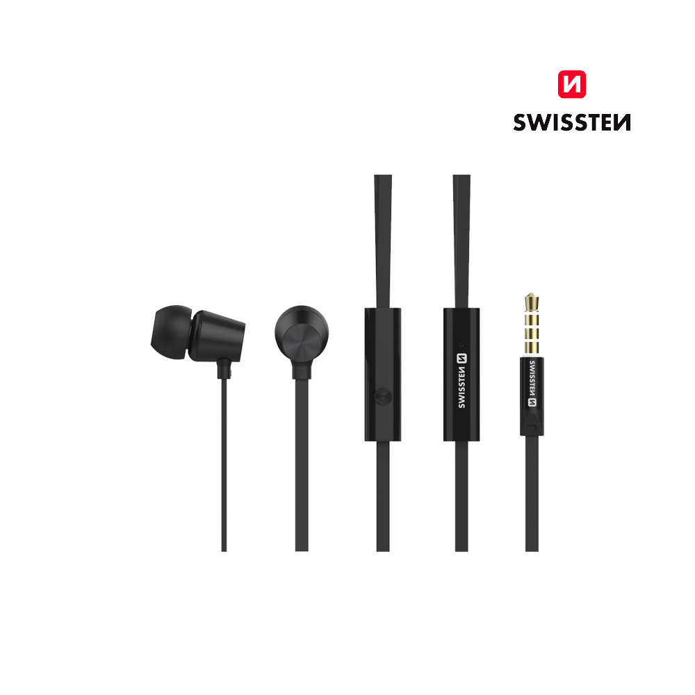 EarBuds Dinâmicos YS500 Preto Swissten