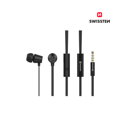 EarBuds Dinâmicos YS500 Preto Swissten