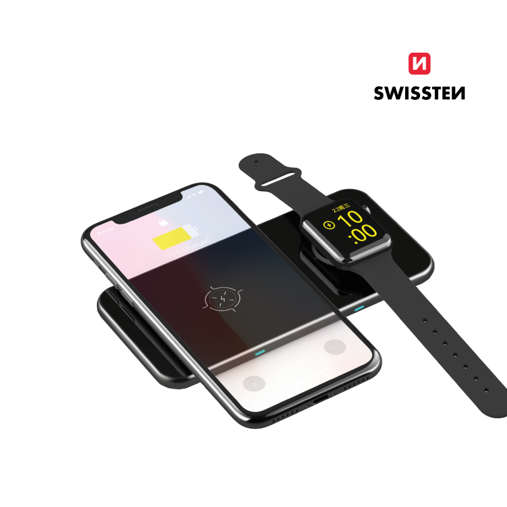 Carregador Wireless (2 em 1) 10W Swissten