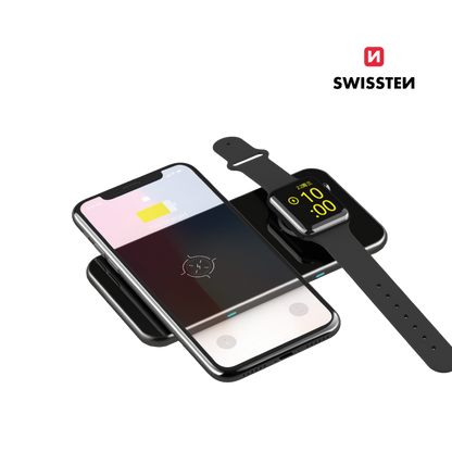 Carregador Wireless (2 em 1) 10W Swissten