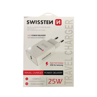 Adaptador Carregador Power Delivery USB-C 25W Swissten